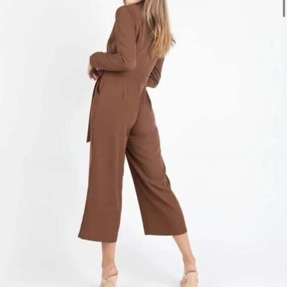 Kittenish Best Dressed Chocolate Jumpsuit NWT Small - Picture 2 of 7
